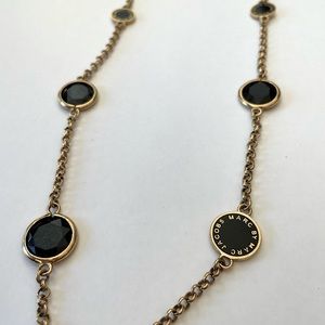 Marc by Marc Jacobs Enamel Logo Necklace Black/Gold